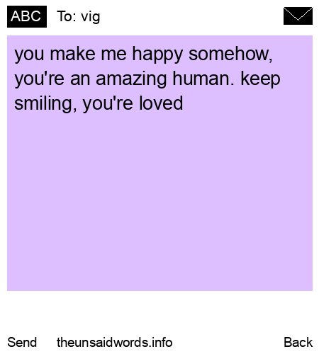 unsent message to vig 