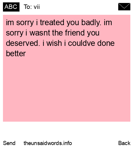 unsent message to vii