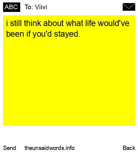 unsent message to Viivi