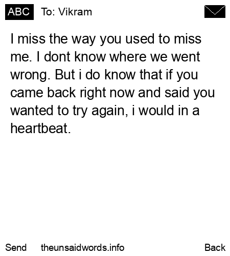 unsent message to Vikram