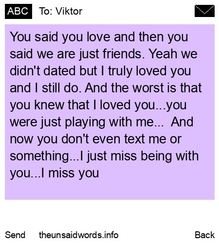 unsent message to Viktor