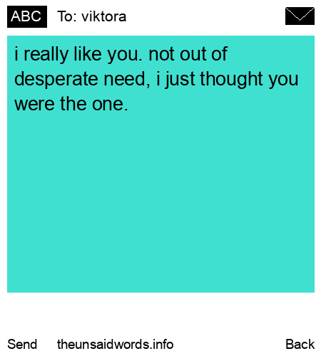 unsent message to viktora