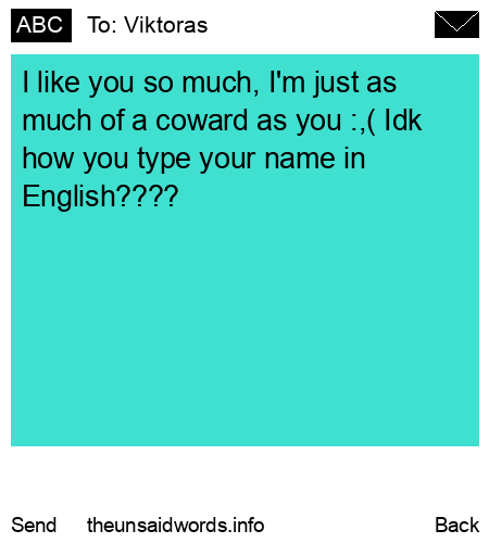 unsent message to Viktoras