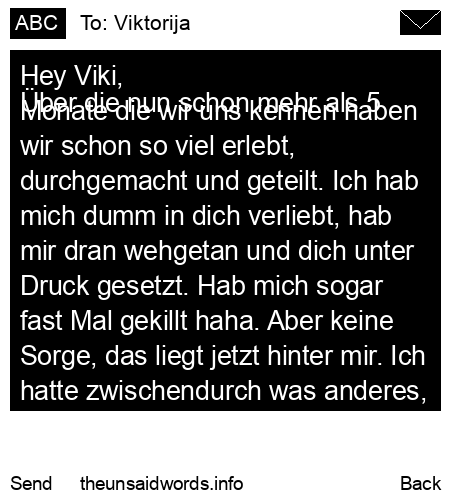 unsent message to Viktorija