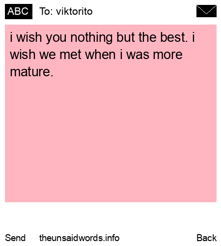 unsent message to viktorito