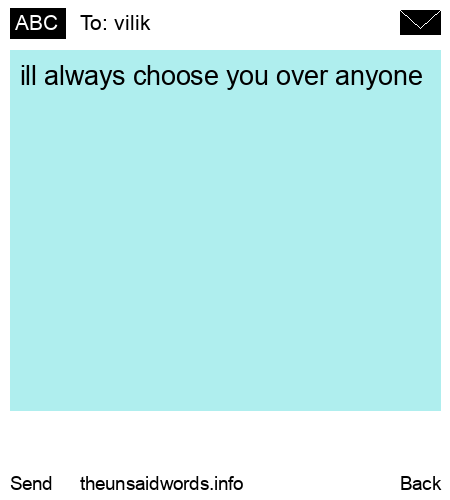 unsent message to vilik