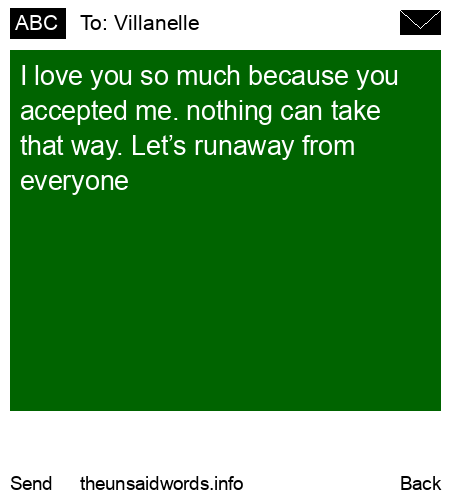 unsent message to Villanelle