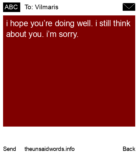 unsent message to Vilmaris