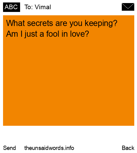 unsent message to Vimal