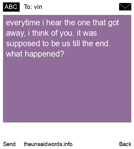 unsent message to vin