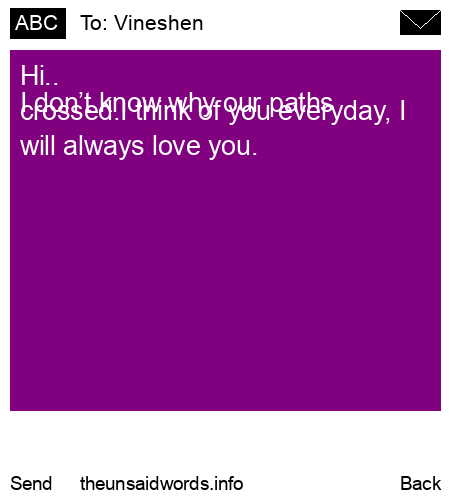 unsent message to Vineshen