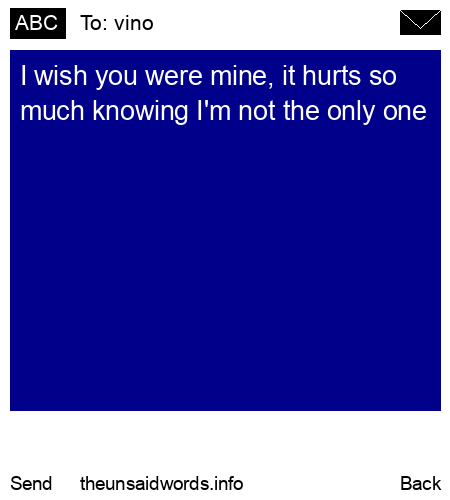 unsent message to vino