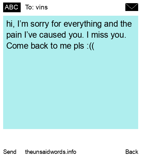 unsent message to vins
