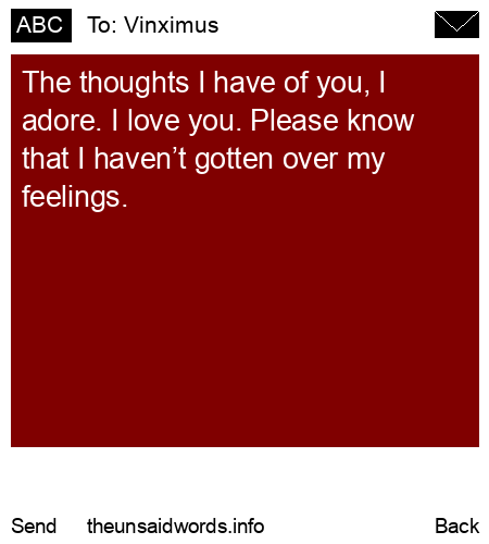 unsent message to Vinximus