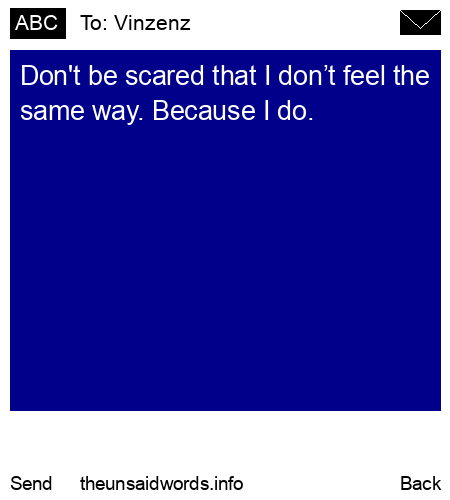 unsent message to Vinzenz