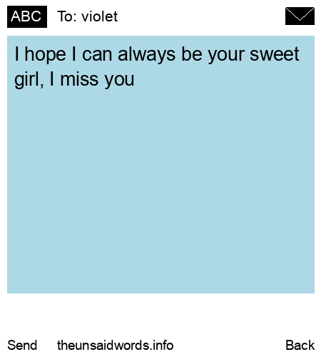 unsent message to violet