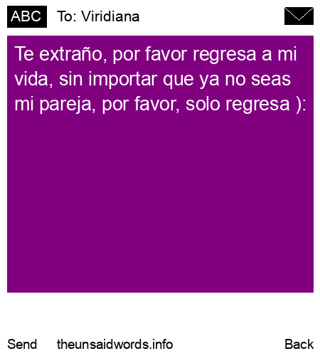 unsent message to Viridiana
