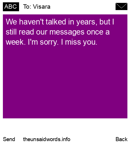unsent message to Visara