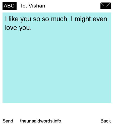 unsent message to Vishan
