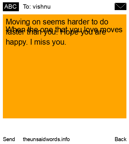 unsent message to vishnu