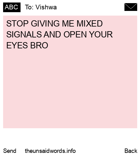 unsent message to Vishwa