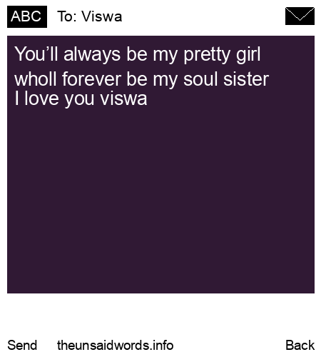 unsent message to Viswa 
