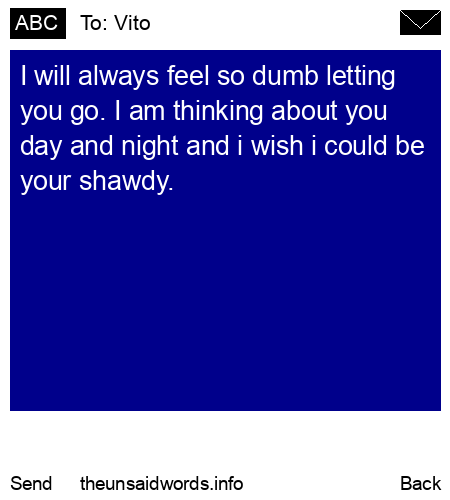 unsent message to Vito