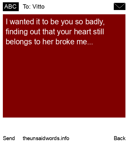 unsent message to Vitto