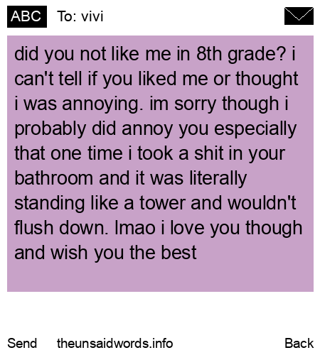 unsent message to vivi