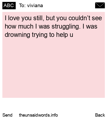 unsent message to viviana