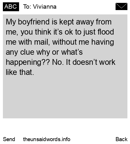 unsent message to Vivianna