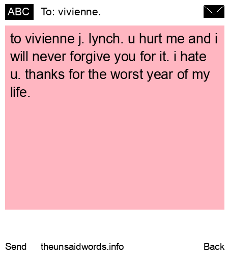 unsent message to vivienne.