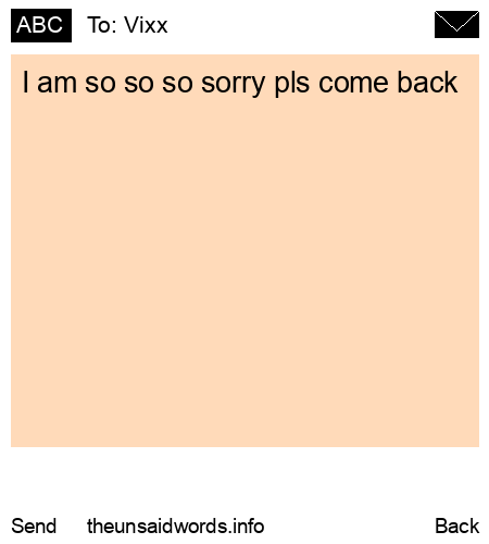 unsent message to Vixx