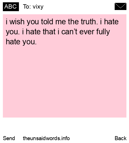unsent message to vixy