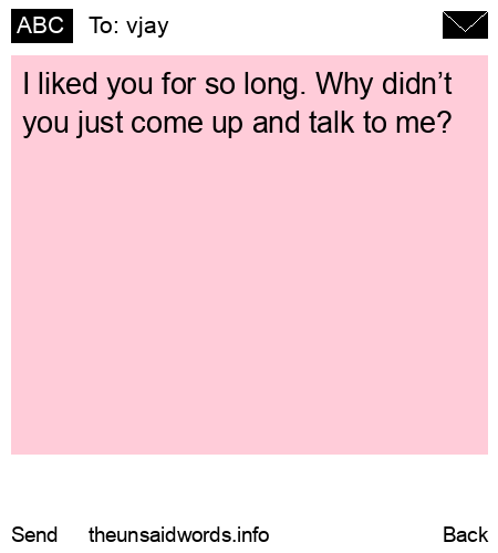 unsent message to vjay