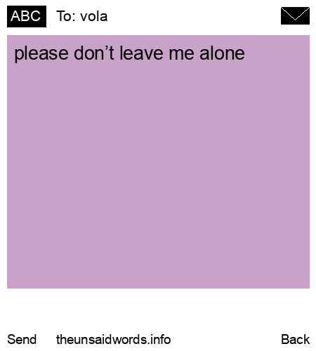unsent message to vola