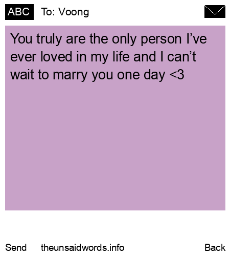 unsent message to Voong