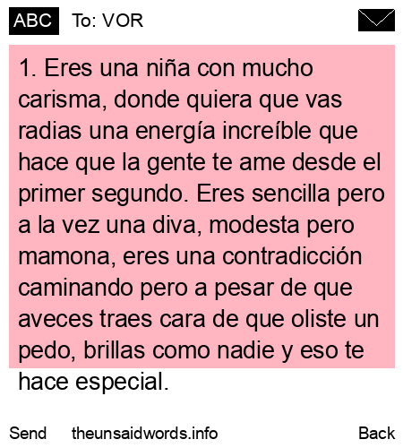 unsent message to VOR