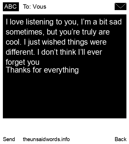 unsent message to Vous