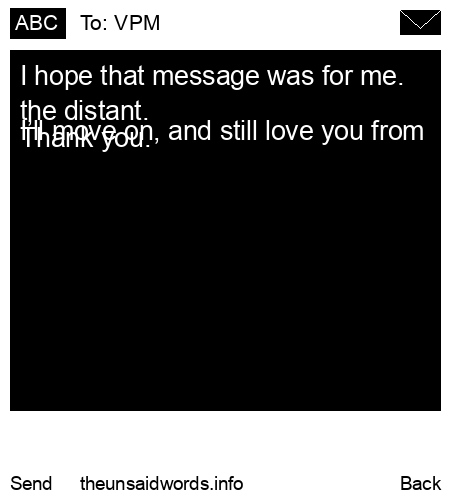 unsent message to VPM