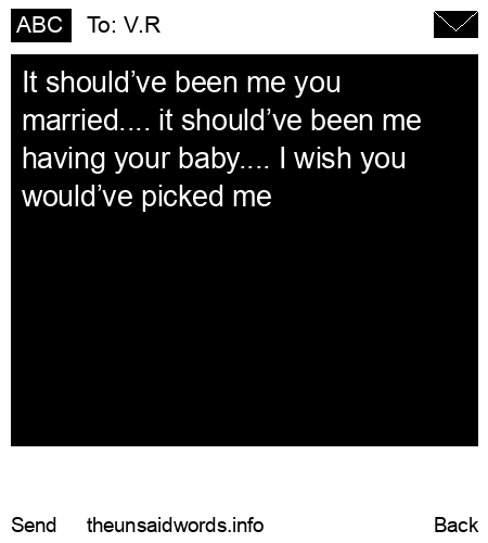 unsent message to V.R