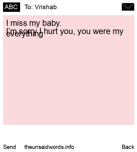 unsent message to Vrishab