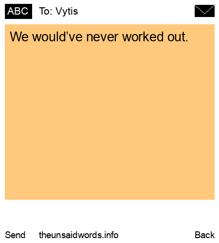 unsent message to Vytis