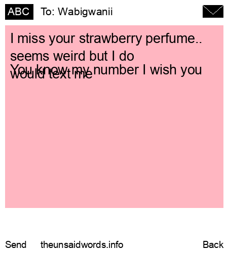 unsent message to Wabigwanii