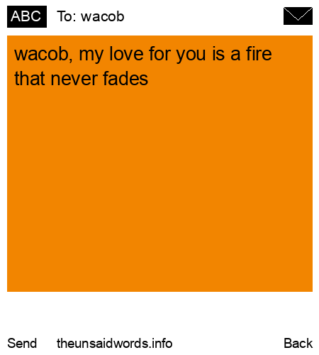 unsent message to wacob