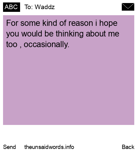 unsent message to Waddz