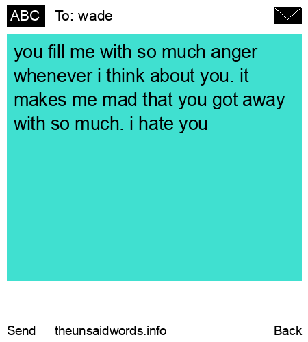 unsent message to wade