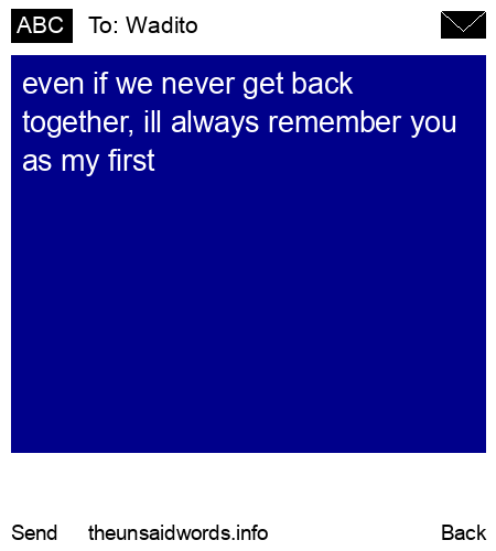 unsent message to Wadito