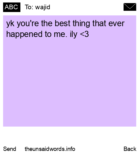 unsent message to wajid