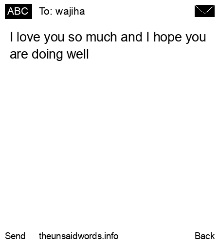 unsent message to wajiha